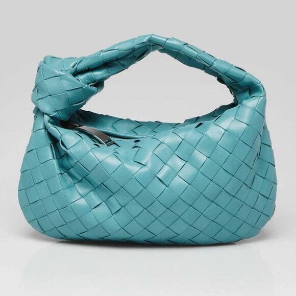 Bottega Veneta LIght Blue Intrecciato Woven Leather Mini Jodie Bag - Picture 1 of 10